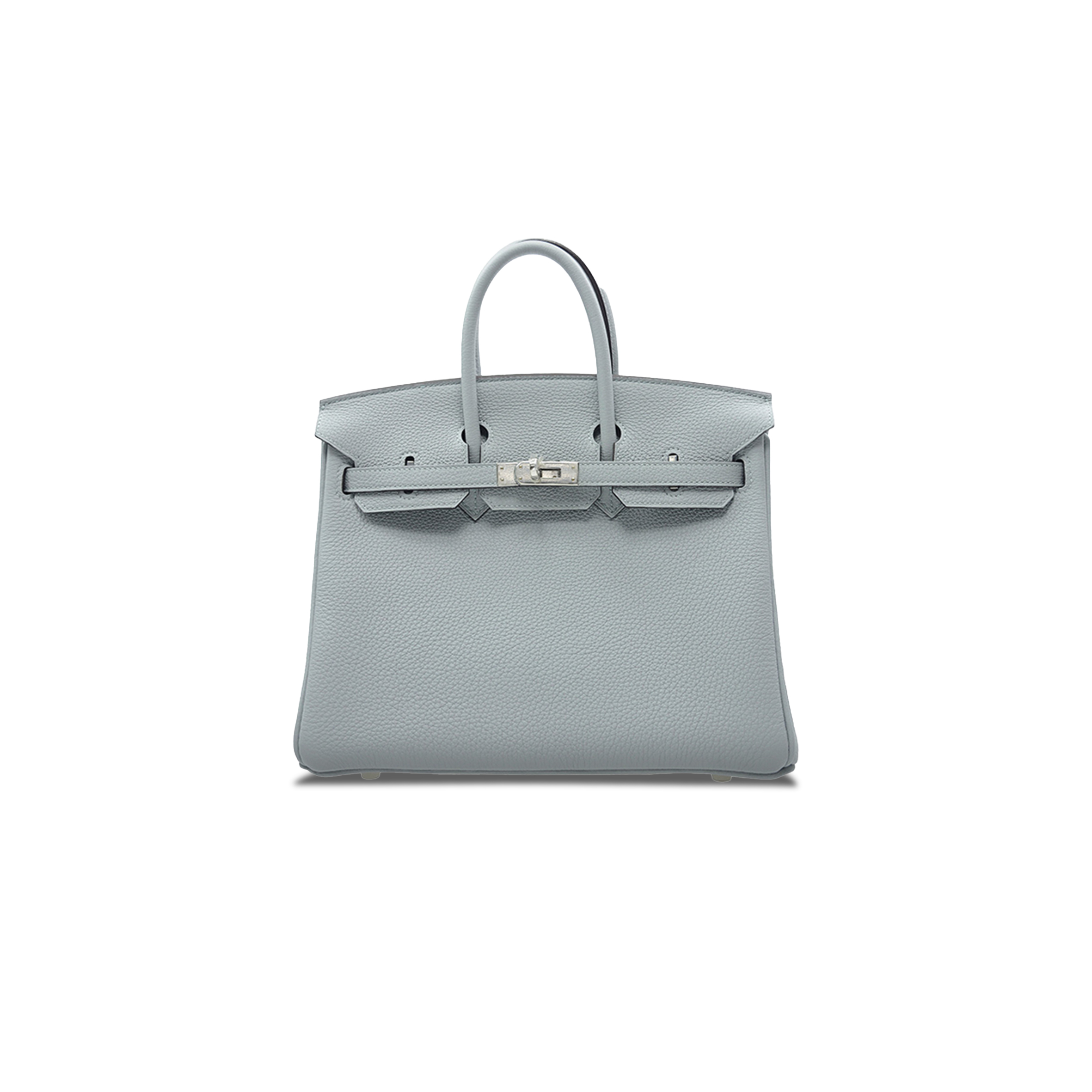 HERMES MASTER BIRKIN 25 TOGO LEATHER HAZE BLUE SILVER BUCKLE BAG BK258UTGSS (25*20*13cm)